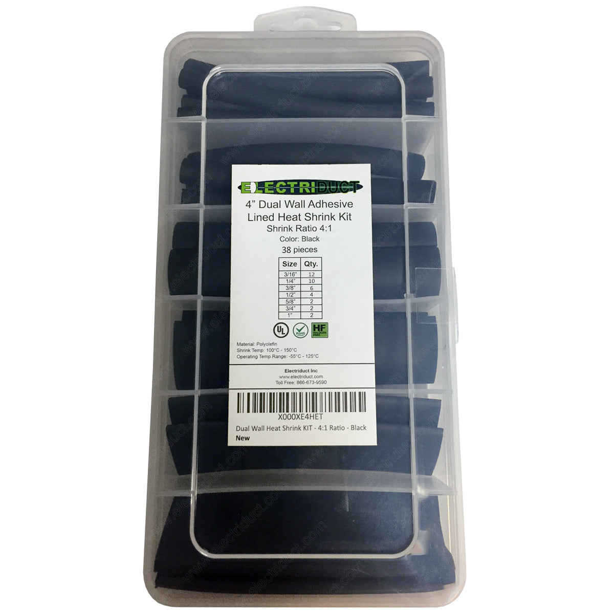 4:1 Dual Wall Adhesive Lined Heat Shrinkable Tubing Kit