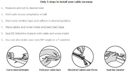EZ HideWire Wire Duct Raceway