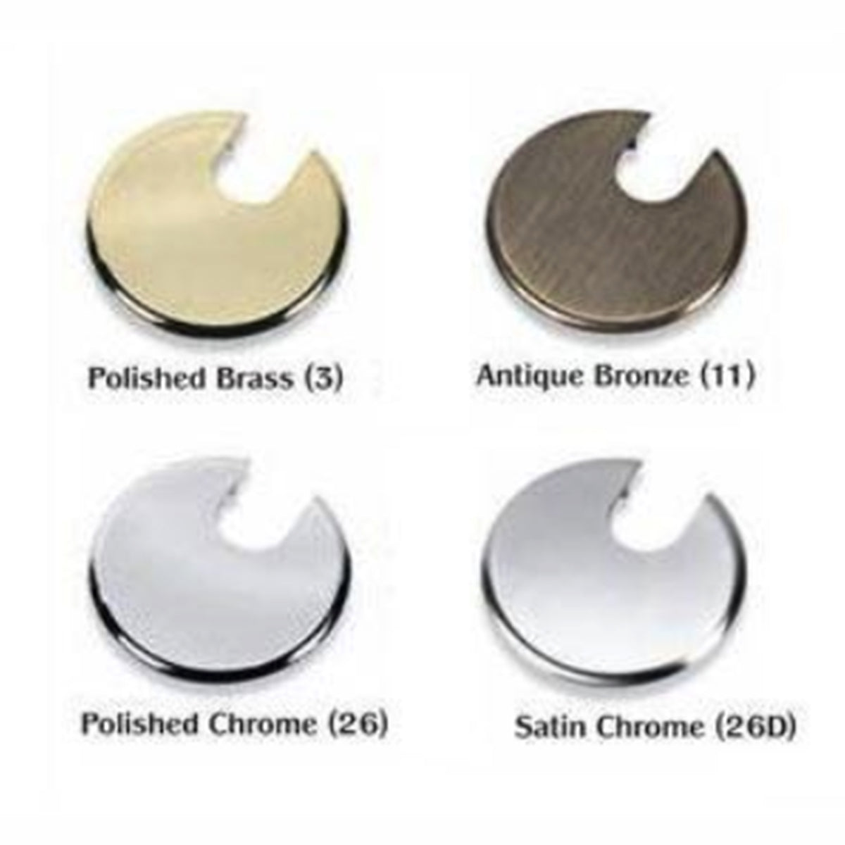 Round Metallic Finish Plastic Desk Grommets