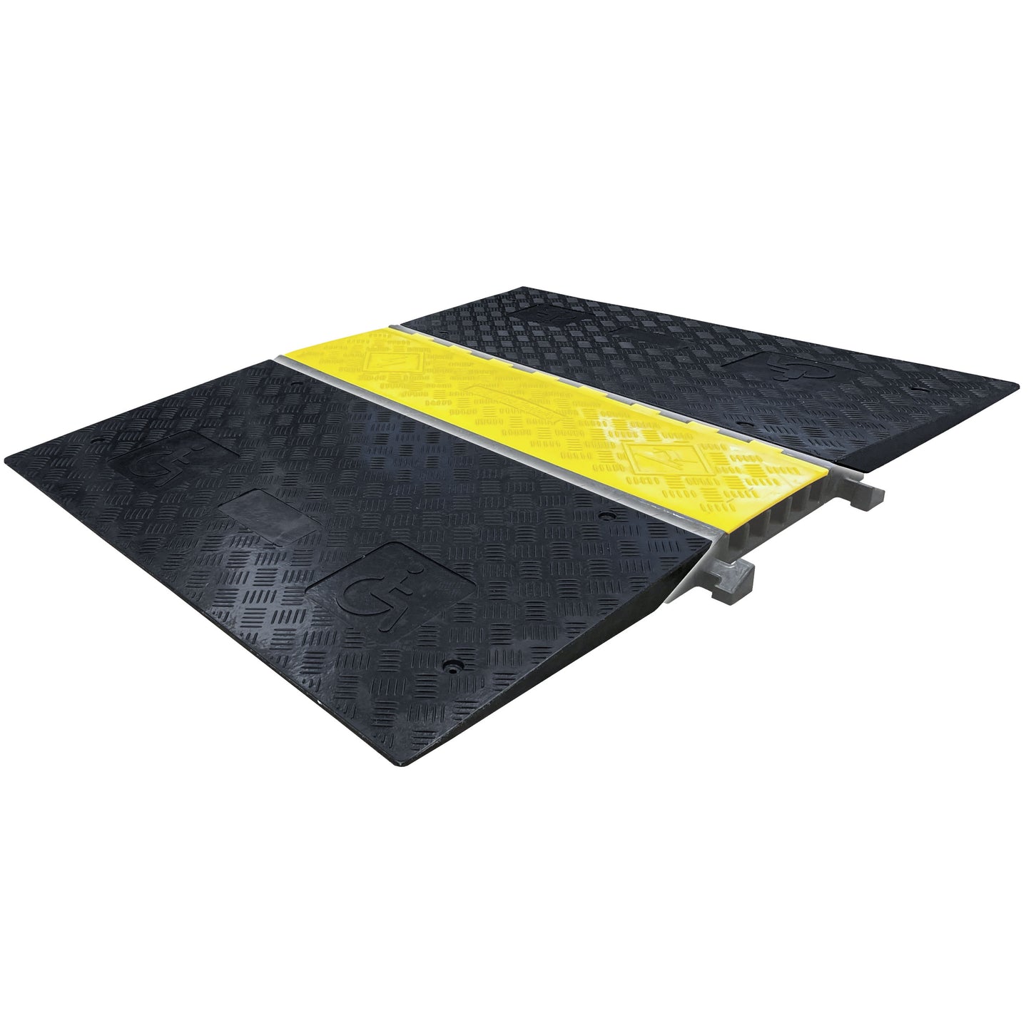 Universal Pedestrian & Wheelchair Rubber Ramp for Cable Protectors