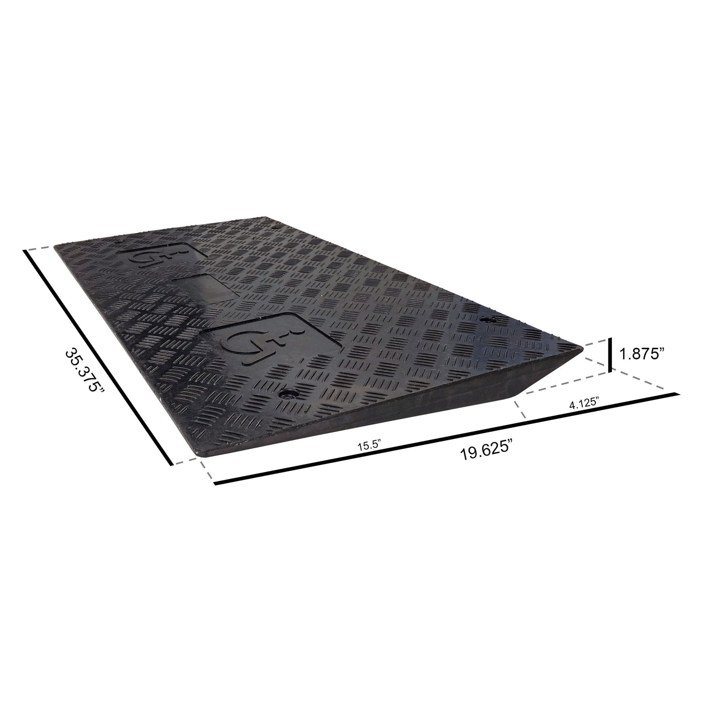 Universal Pedestrian & Wheelchair Rubber Ramp for Cable Protectors