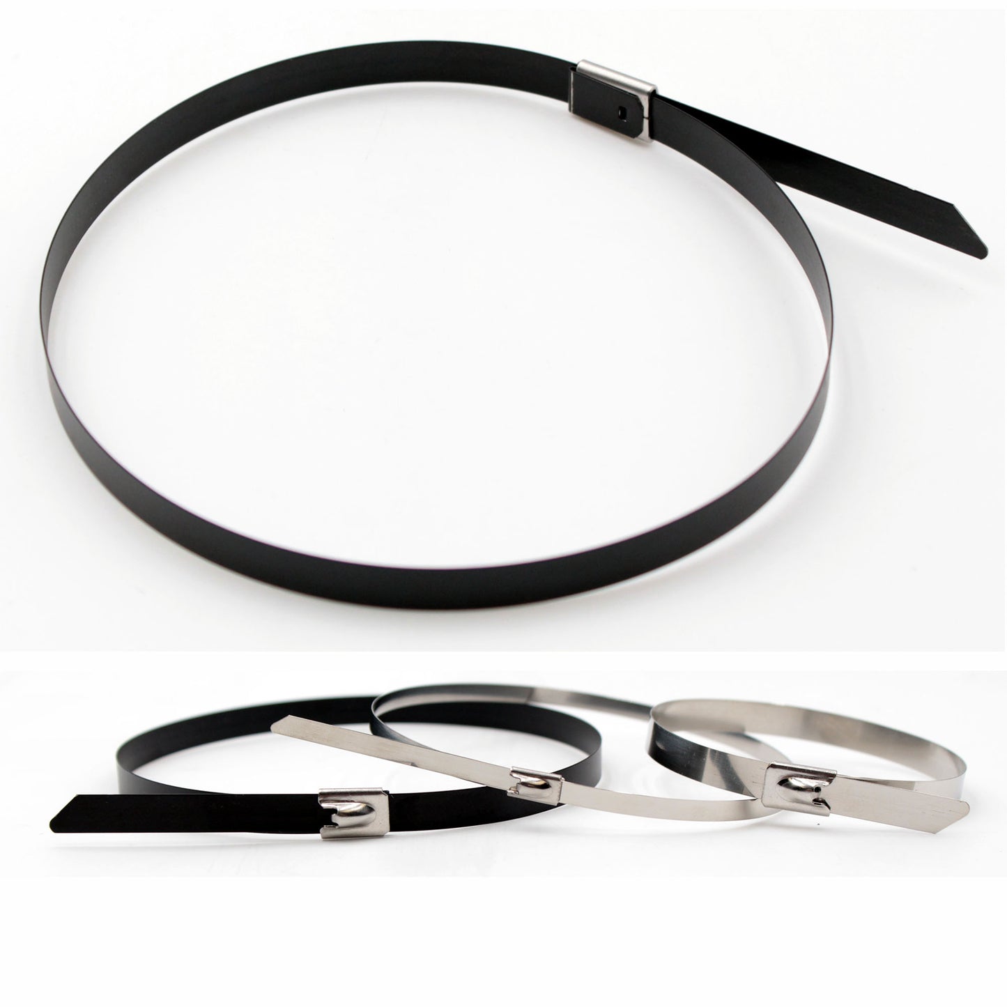 UV Resistant 316 Stainless Steel Cable Ties - (220 to 310 lbs)
