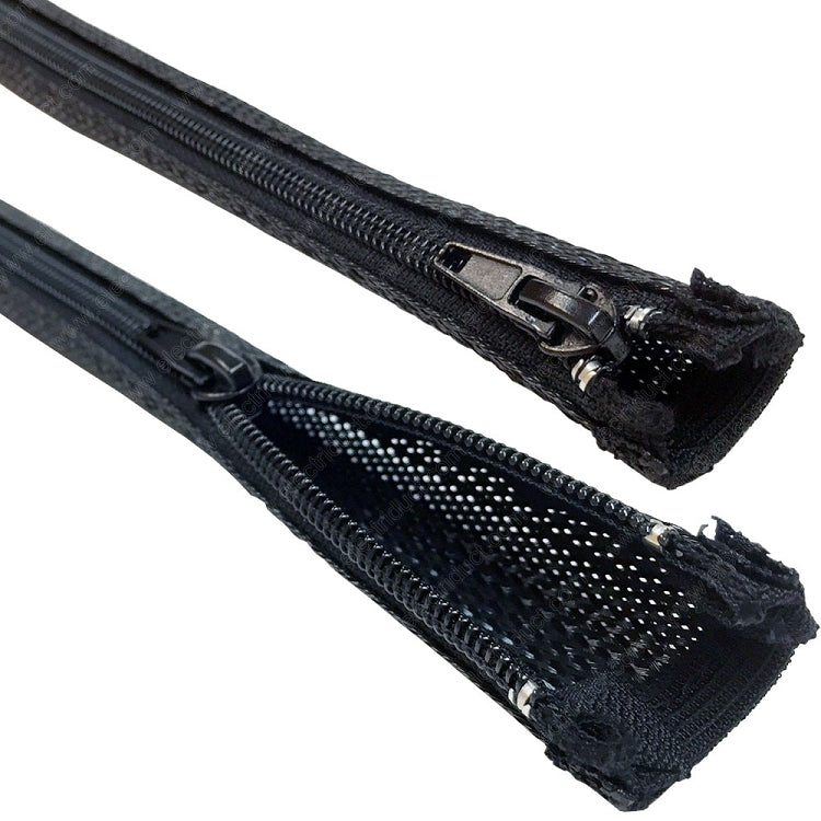 Expandable Braided Zipper Sleeve Cable Wrap