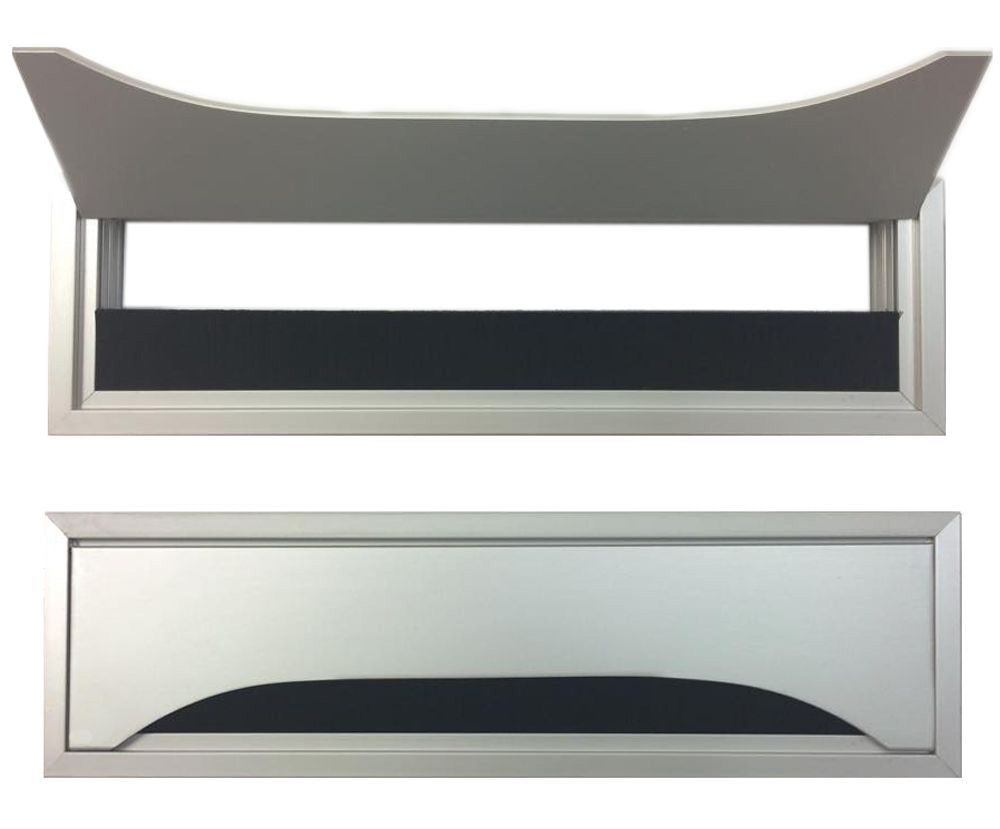 Rectangular Metal Table Grommet with Bristles