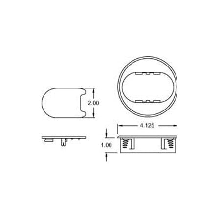 Oval Bottom Desk Grommets