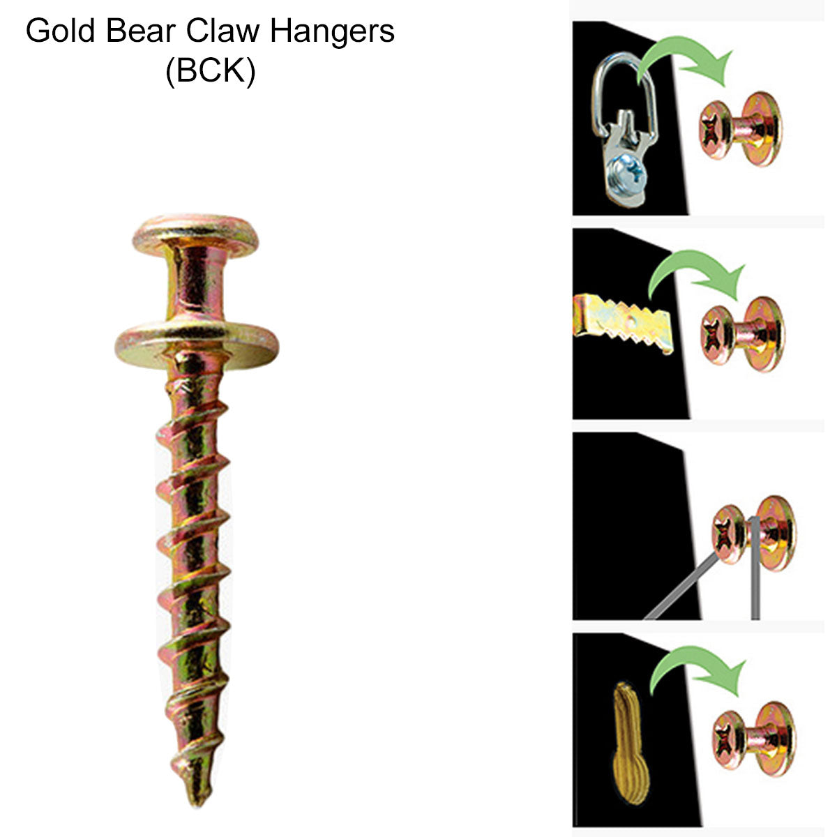 Tornillos sin anclaje de doble cabeza Hangman Bear Claw