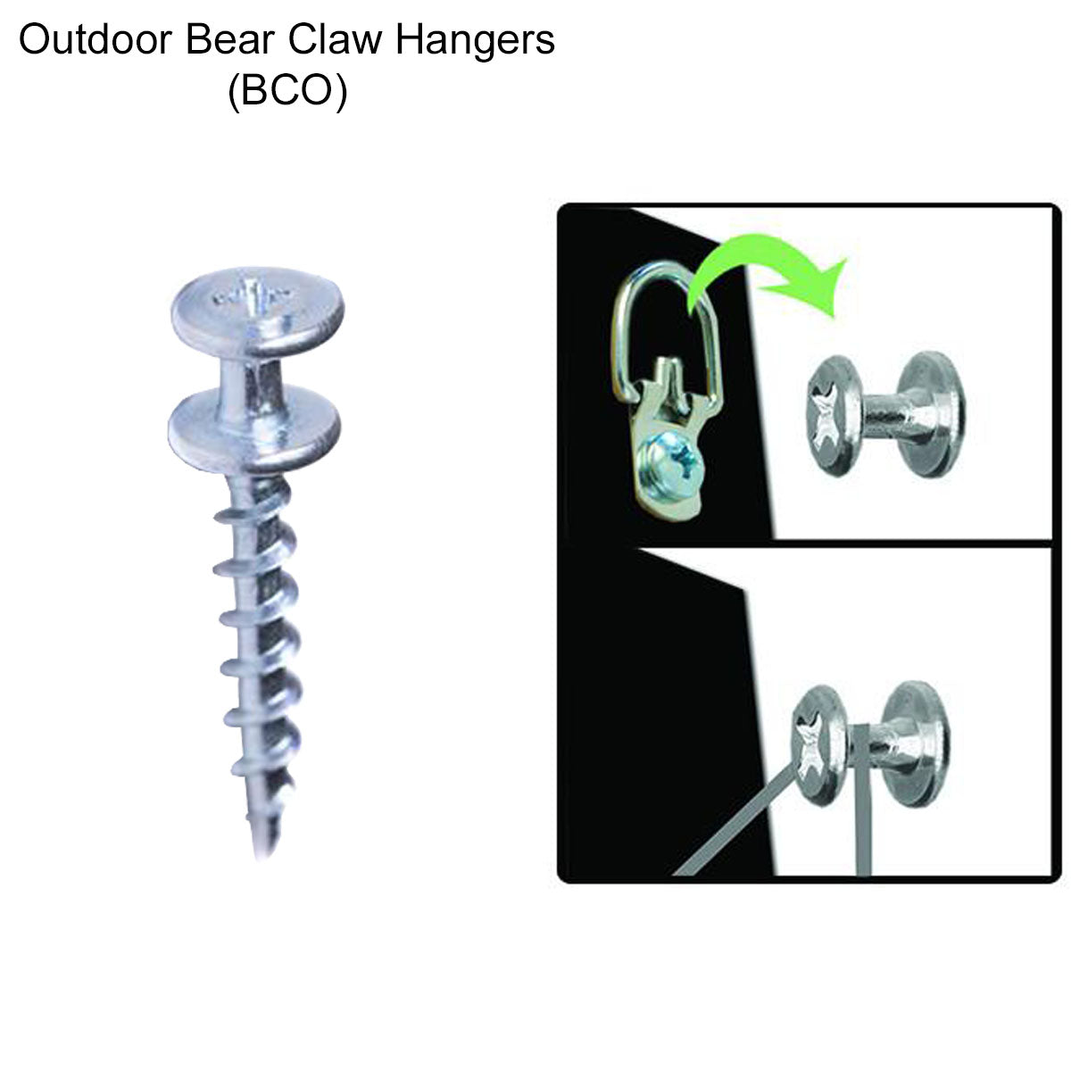 Tornillos sin anclaje de doble cabeza Hangman Bear Claw