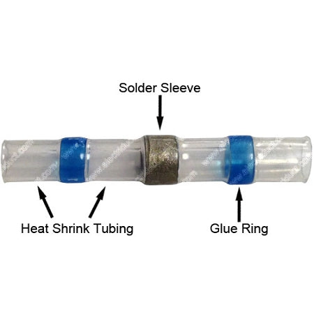 16-14 AWG Heat Shrink Solder Sleeve Crimpless Terminator