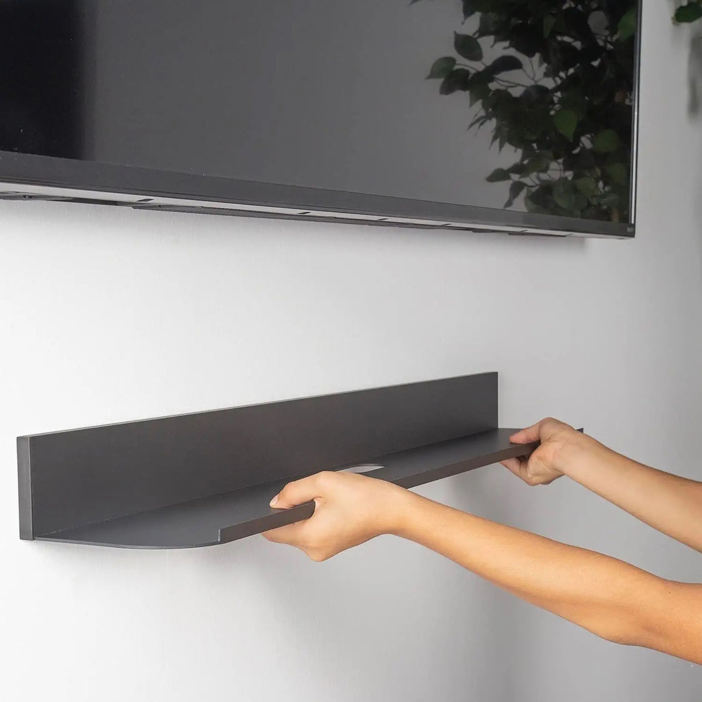 Hangman No Stud Sound Bar Aluminum Floating Shelf for Walls