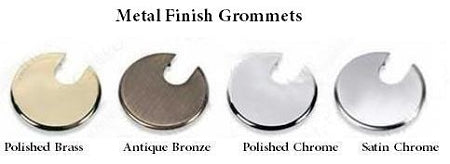 Round Metallic Finish Plastic Desk Grommets