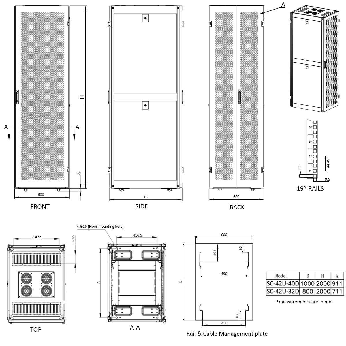E-Pro VE Server Rack Enclosure Cabinets