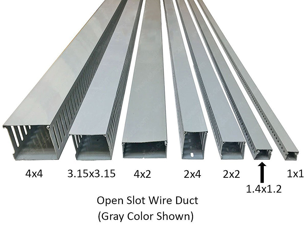 1.4W x 1.2H Open Slot Wire Duct