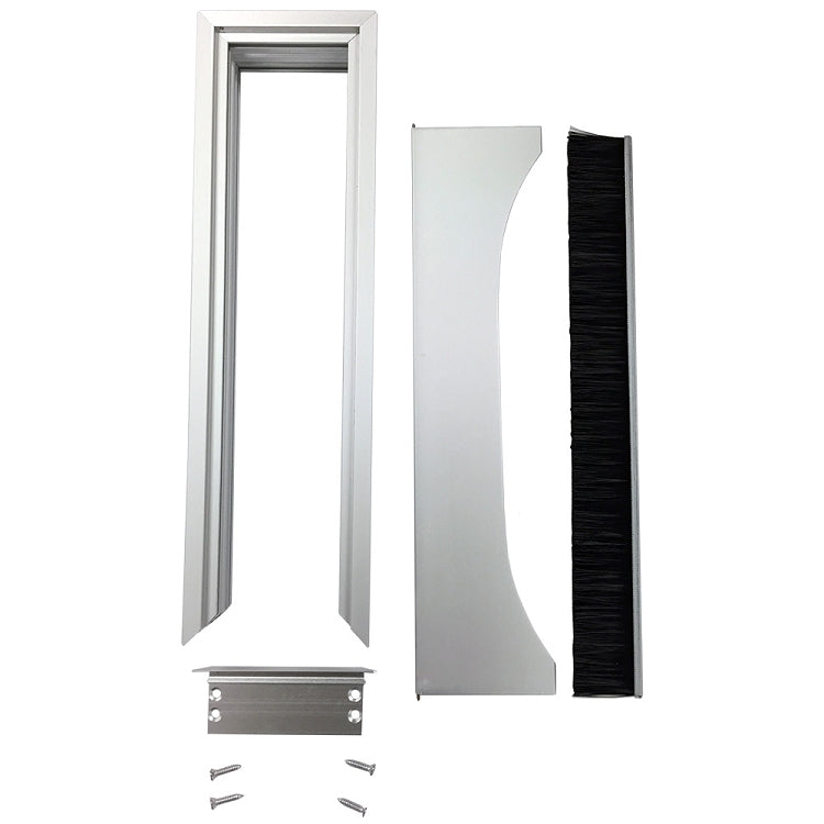 Rectangular Metal Table Grommet with Bristles