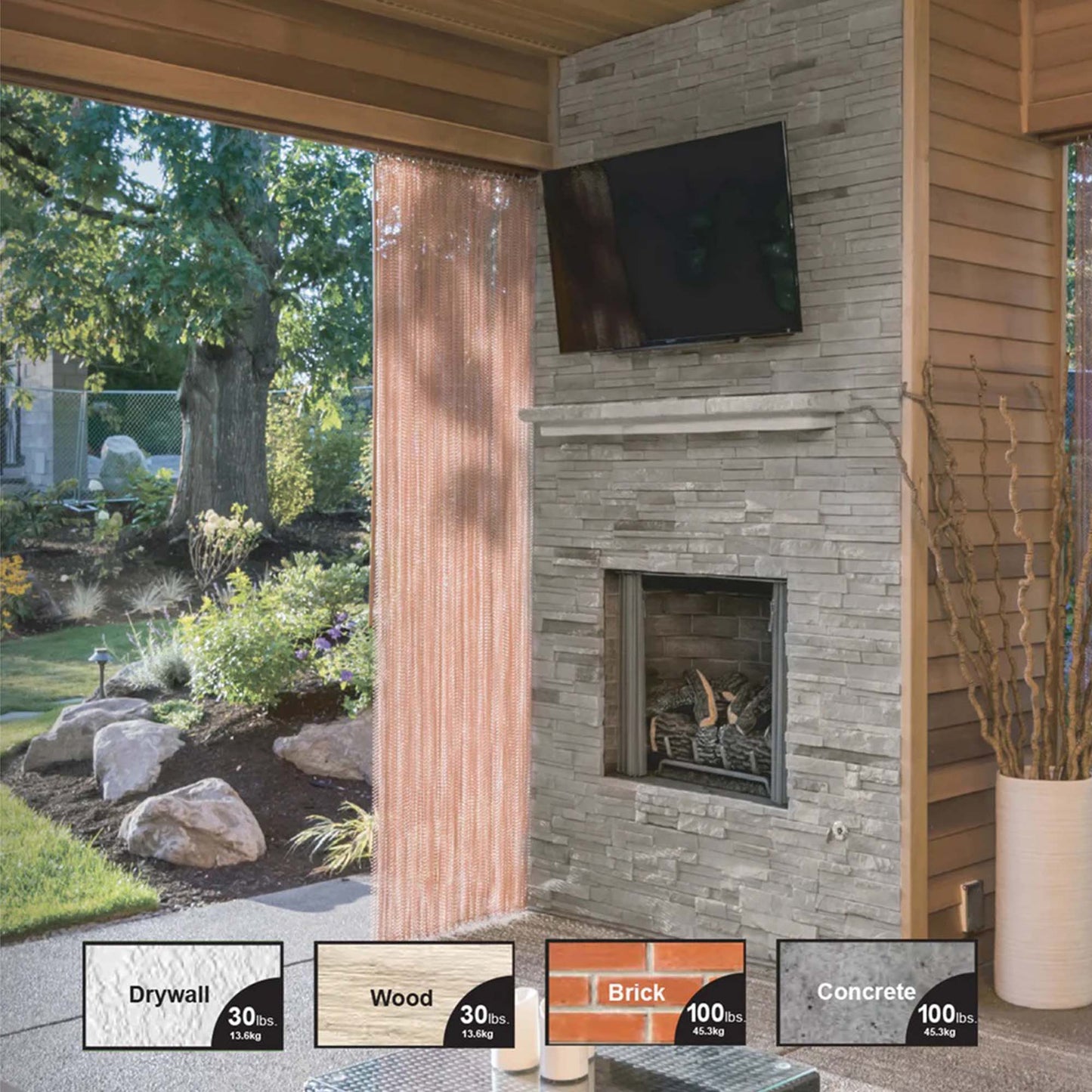 Hangman All Surface Indoor Outdoor Walldog TV Hanger for 32" to 80"