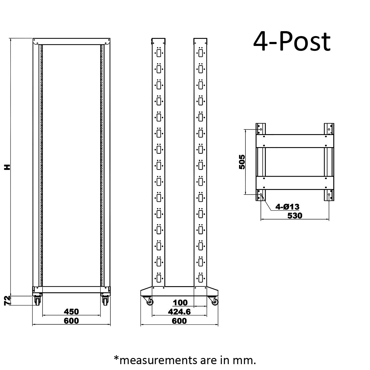 E-Pro Open Frame Network Equipment Racks