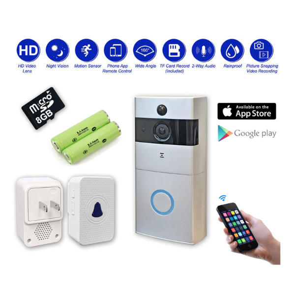 Battery Powered Wireless WiFi Doorbell