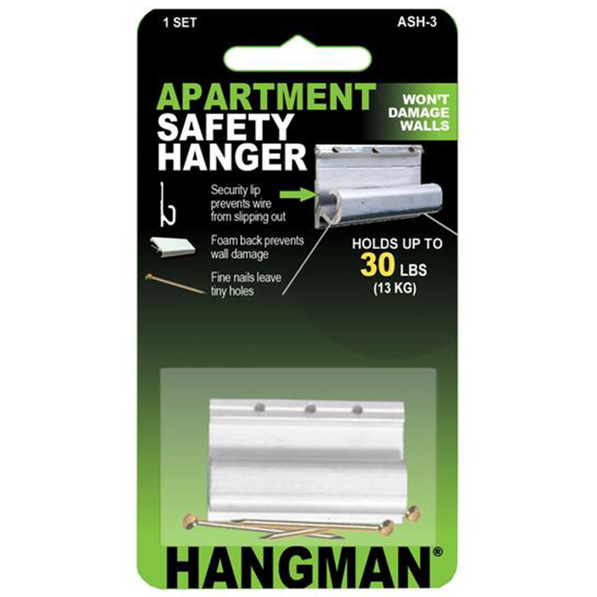 Percha de seguridad para apartamento Hangman / Percha de alambre para proteger la pared