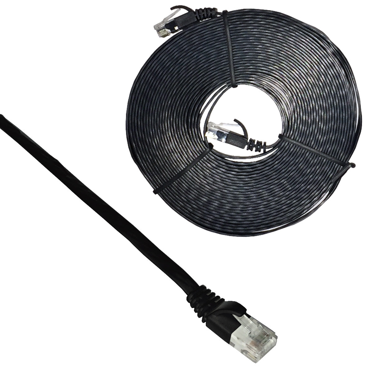 Flat Cat6 Ethernet Booted Patch Cables