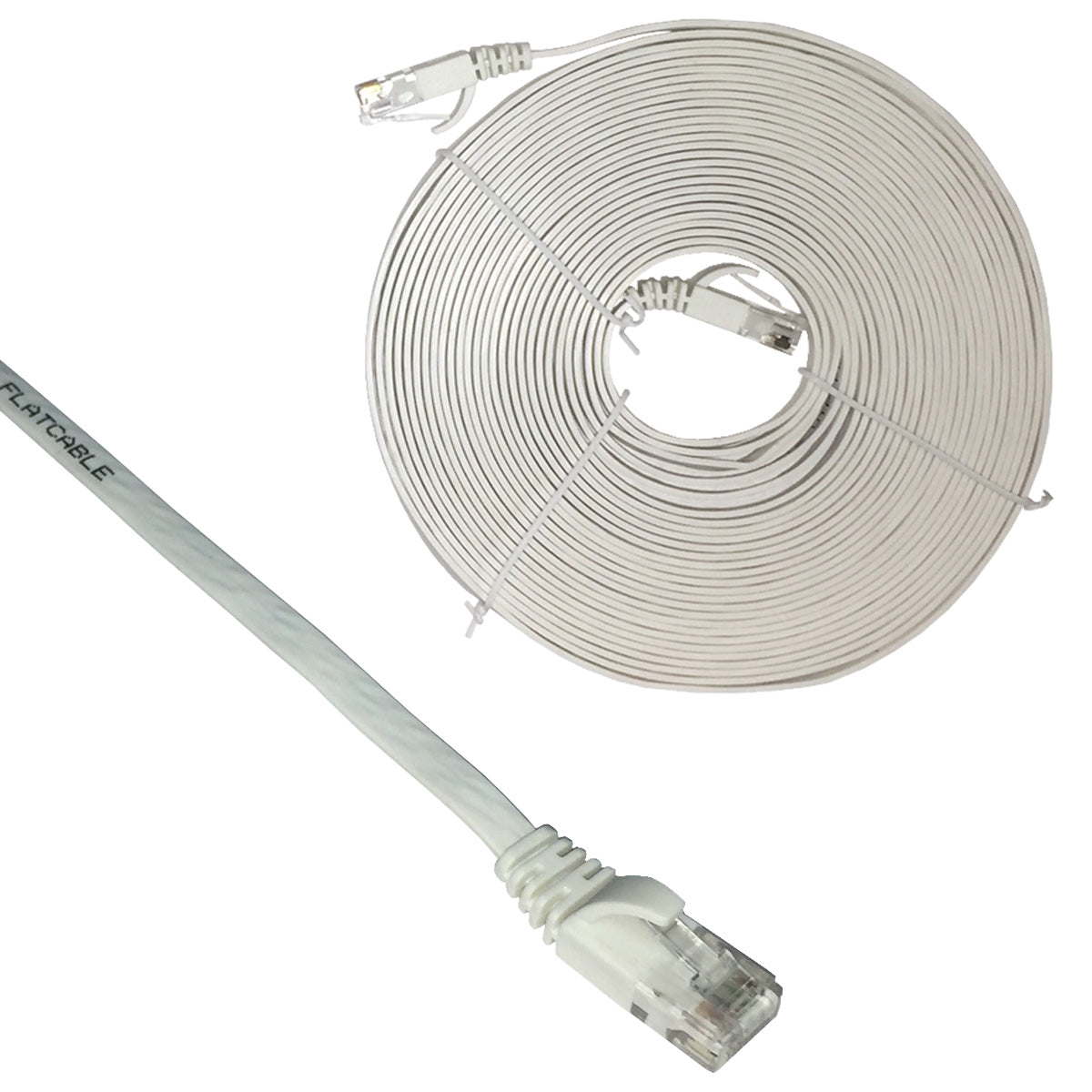 Flat Cat6 Ethernet Booted Patch Cables
