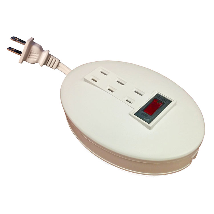 3 Power Outlet Cord Reel Extension