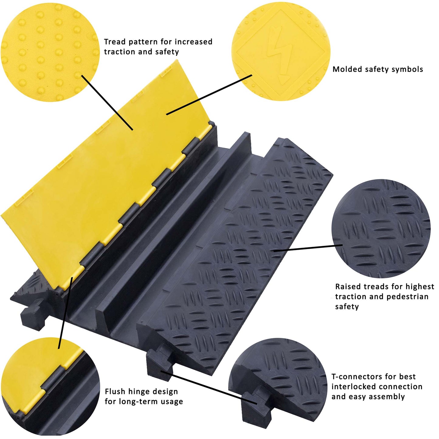 Heavy Duty Rubber Cable Protectors CR200, CR600, CR900