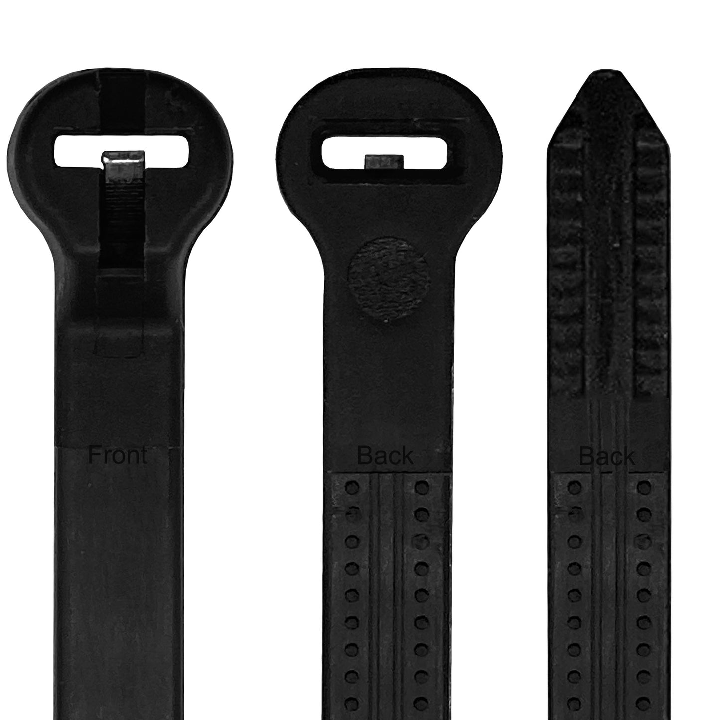 Weather Resistant (WR) Stainless Steel Barb Nylon Cable Ties - (120lbs)