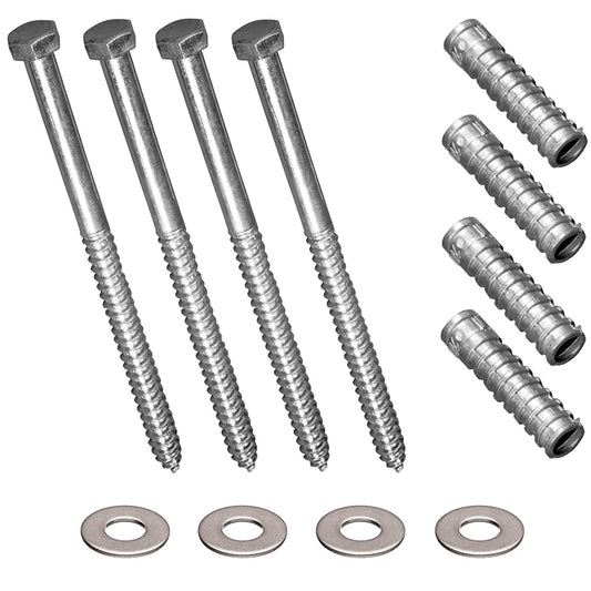 Lag Bolts with Lag Shield Anchors for Concrete Applications