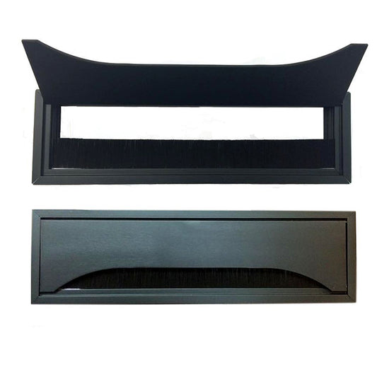 Rectangular Metal Table Grommet with Bristles