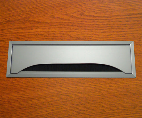 Rectangular Metal Table Grommet with Bristles